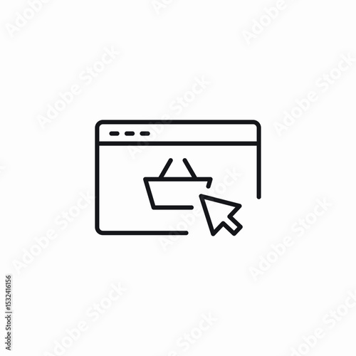 web online shopping icon sign vector