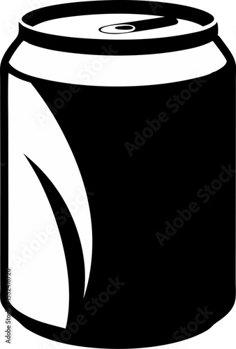 Soda Can Mockup Silhouette Vector Illustration 