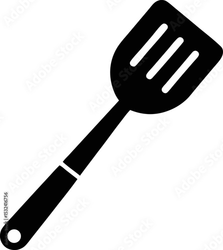 Spatula Silhouette Vector Illustration 