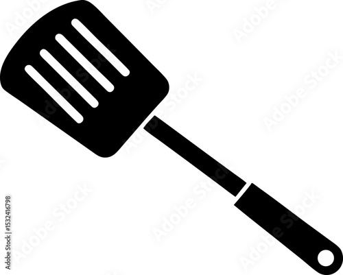 Spatula Silhouette Vector Illustration 
