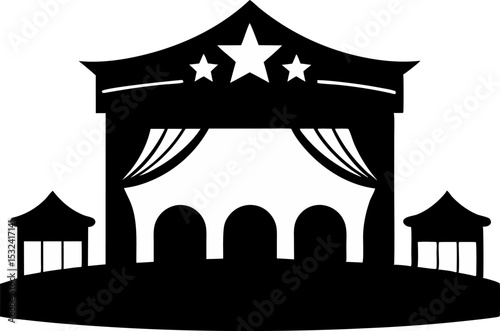 Theater Silhouette Vector Illustration 
