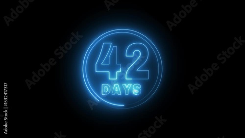 Calendar date animation. Neon calendar day schedule, calendar date reminder concept.