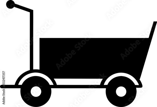 Trolley Silhouette Vector Illustration 