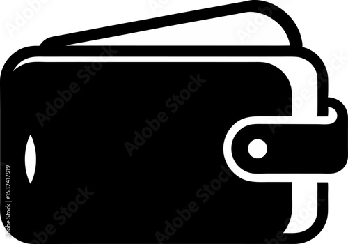 Wallet Silhouette Vector Illustration 