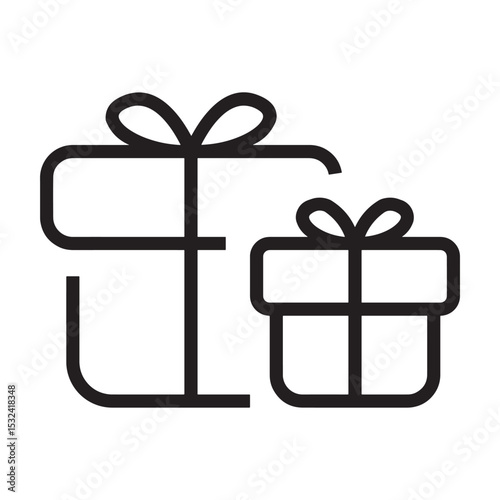 Gift Icon – Present Box and Surprise Package Vector Illustration