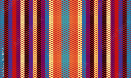 Blanket vertical stripes seamless vector pattern. Background for Cinco de Mayo party decor or ethnic mexican fabric pattern with colorful