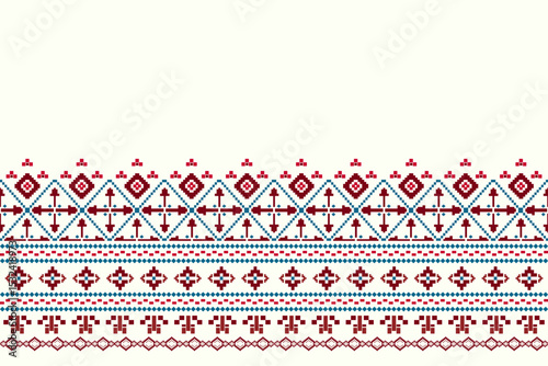 Ethnic geometric oriental traditional Aztec Boho seamless pattern. Native decorative elements tribal geometry design for fabric, clothing, embroidery, ornament, wallpaper, texture, textile