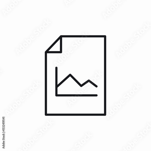 chart file document icon sign vector