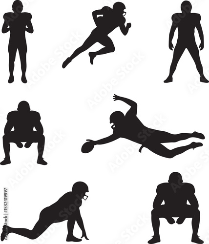 American Football Silhouette – Player Action & Game Pose Vector

Touchdown Football SVG – Helmet, Ball & Gridiron Clipart

Quarterback Throw Silhouette – Dynamic Sports Design

Running Back Vector – A