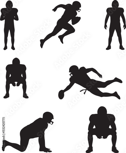 American Football Silhouette – Player Action & Game Pose Vector

Touchdown Football SVG – Helmet, Ball & Gridiron Clipart

Quarterback Throw Silhouette – Dynamic Sports Design

Running Back Vector – A