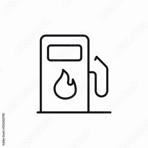 gas pump icon sign vector