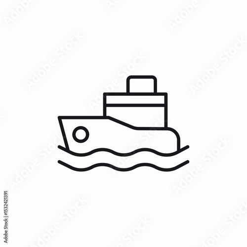 large boat icon sign vector