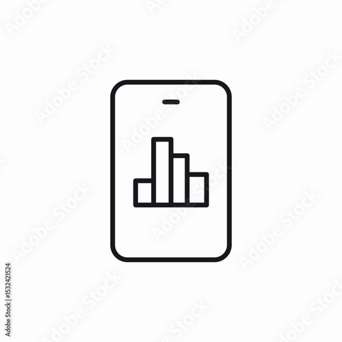 mobile analytics application icon sign vector