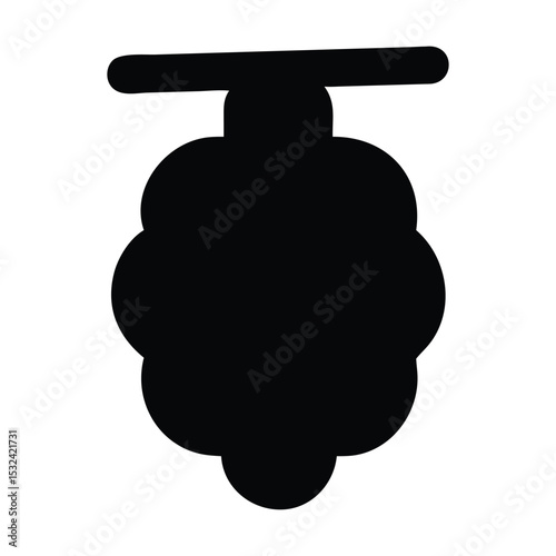 Beehive – black silhouette on white background