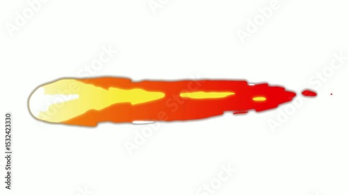 Cartoon fire , fire cartoon graphics, anime fire. Set cartoon loop animation fire or flame isolated on white background. 