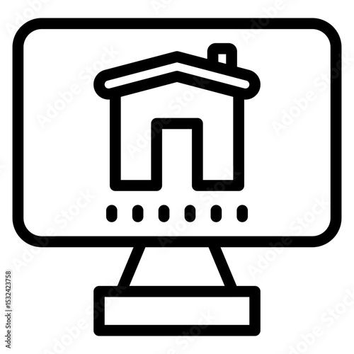 Vector Design House Website Icon Style