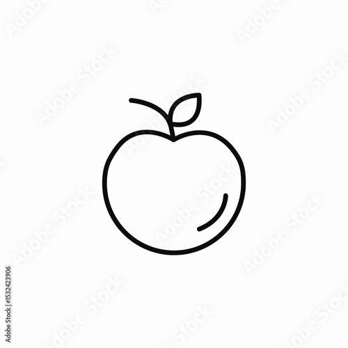 apple fruit icon sign vector