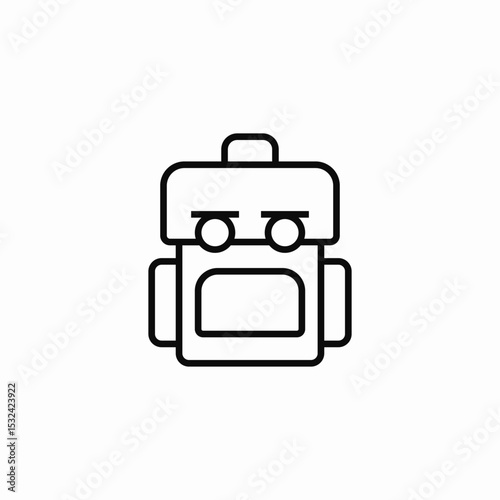 back pack icon sign vector