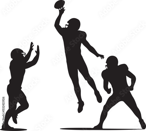 American Football Silhouette – Player Action & Game Pose Vector

Touchdown Football SVG – Helmet, Ball & Gridiron Clipart

Quarterback Throw Silhouette – Dynamic Sports Design

Running Back Vector – A