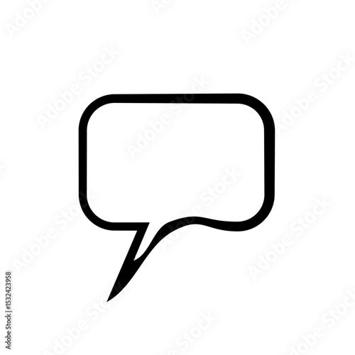 Ilustrasi black and white vector talking balloon icon