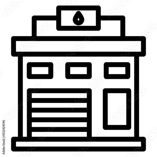 Vector Design Fire Station Icon Style
