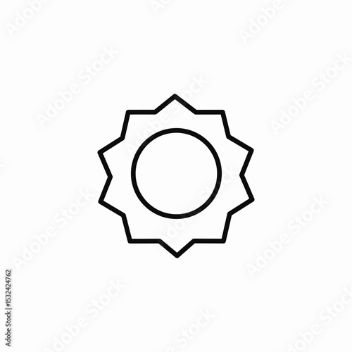 flaming sun icon sign vector