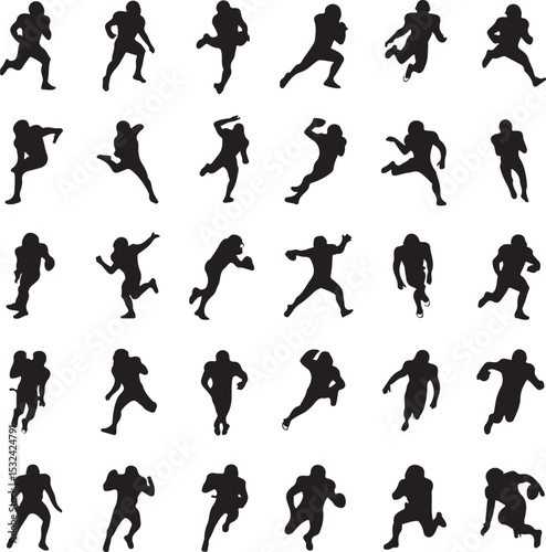 American Football Silhouette – Player Action & Game Pose Vector

Touchdown Football SVG – Helmet, Ball & Gridiron Clipart

Quarterback Throw Silhouette – Dynamic Sports Design

Running Back Vector – A
