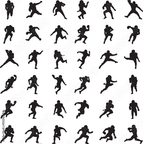 American Football Silhouette – Player Action & Game Pose Vector

Touchdown Football SVG – Helmet, Ball & Gridiron Clipart

Quarterback Throw Silhouette – Dynamic Sports Design

Running Back Vector – A