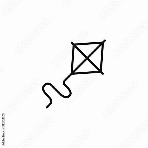 kite flying icon sign vector