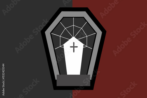 Gothic Coffin Gate A Dark Fantasy Illustration