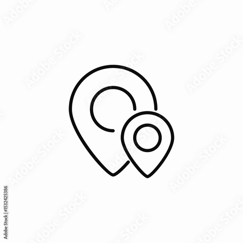 location lists icon sign vector