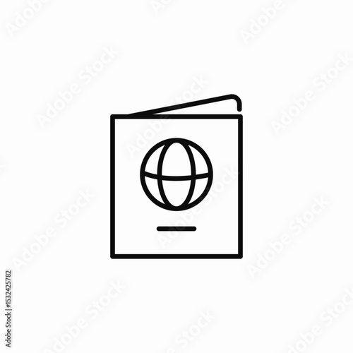 passport book icon sign vector
