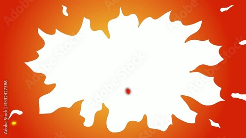 Cartoon fire , fire cartoon graphics, anime fire. Set cartoon loop animation fire or flame isolated on white background. 