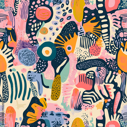 Wallpaper Mural Abstract Pattern Design with Vibrant Colors Torontodigital.ca