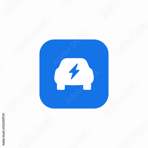 electric car eco icon sign vector
