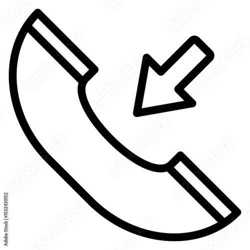 Vector Design Incoming Call Icon Style