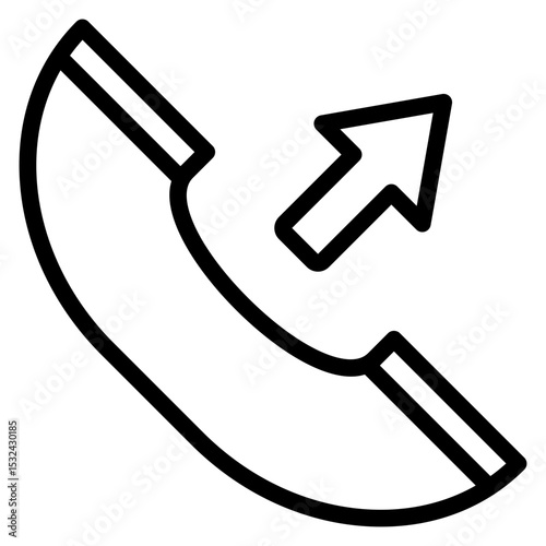 Vector Design Outgoing Call Icon Style