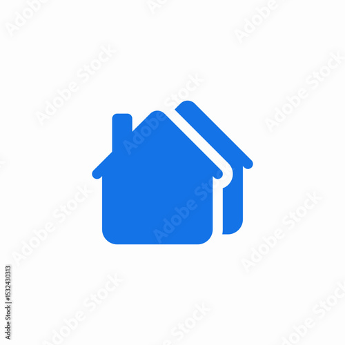 row homes icon sign vector