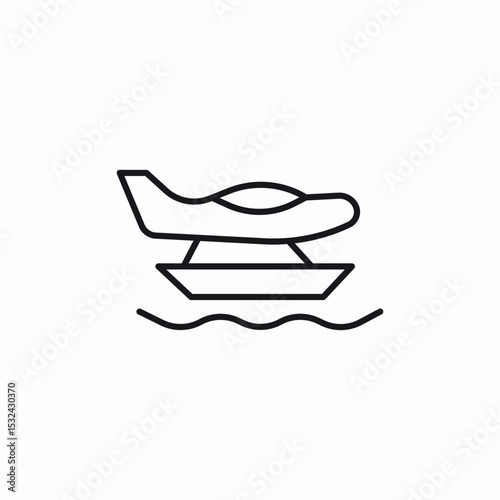 sea plane icon sign vector