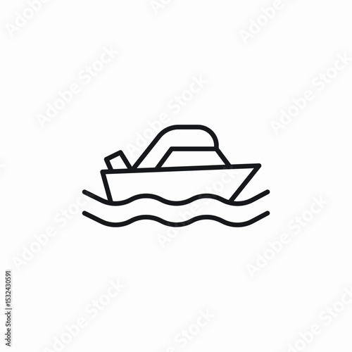 small boat icon sign vector