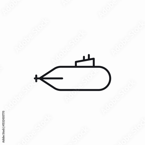 submarine watercraft icon sign vector
