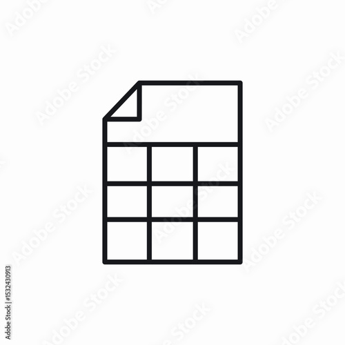 table content file icon sign vector