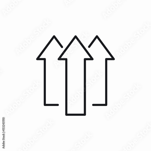 uphill arrows icon sign vector