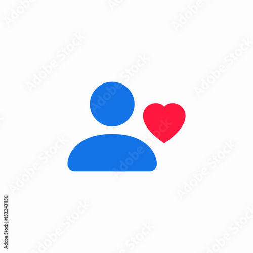 user favorited icon sign vector