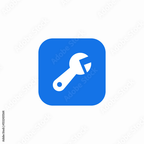 wrench fix icon sign vector