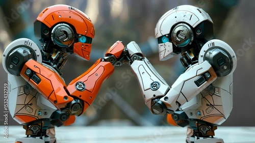 Competition meets companionship as robots arm wrestle, redefining robotic interactions. Robotic relationships