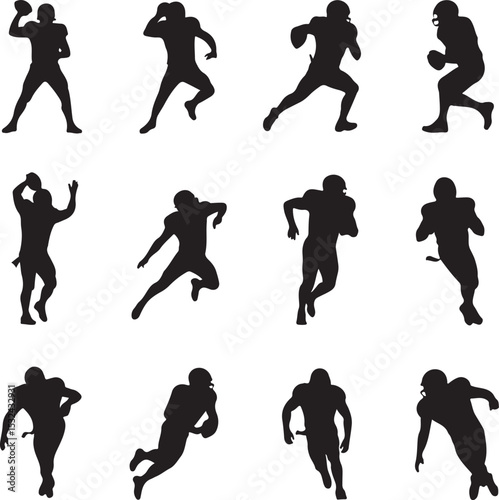American Football Silhouette – Player Action & Game Pose Vector

Touchdown Football SVG – Helmet, Ball & Gridiron Clipart

Quarterback Throw Silhouette – Dynamic Sports Design

Running Back Vector – A