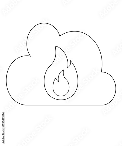 cloud fire icon