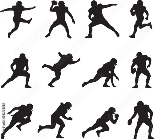 American Football Silhouette – Player Action & Game Pose Vector

Touchdown Football SVG – Helmet, Ball & Gridiron Clipart

Quarterback Throw Silhouette – Dynamic Sports Design

Running Back Vector – A