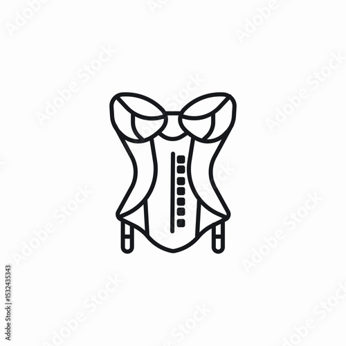 adjustable corset icon sign vector
